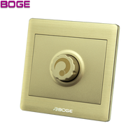 Interrupteurs muraux rotatifs BOGE A7K851 série A7K, variateur d'intensité lumineuse, design élégant, ignifuge, étanche, matériau PC, 250V, luxe moderne