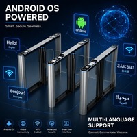 Torniquete Óptico de Vidrio Templado para Museos, con Avisos de Voz Estéreo, Puerta Rápida, Sistema de Control de Acceso Peatonal y Barrera de Seguridad
