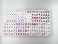 Tapis de poker en acrylique épais de luxe moderne américain, 160 tuiles de mahjong gravées, 30 mm (1-3/16 po), 4 couches, avec motif floral printanier