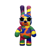 Nouvelle Arrivée JN : Costume Mascotte Gonflable Lapin Gloomy Rocky en Peluche – Tenue Amusante pour Adultes Unisexe, Accessoire Parfait pour Fêtes d'Halloween