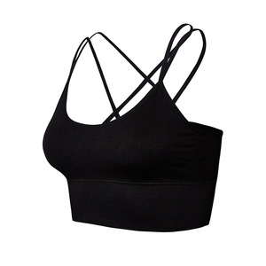 Camisola de espalda cruzada sin costuras <span class=keywords><strong>XL</strong></span> para mujer, <span class=keywords><strong>sujetador</strong></span> <span class=keywords><strong>deportivo</strong></span> para Yoga, almohadillas extraíbles para el pecho, Top de Fitness transpirable para adultos y gimnasio - Product Image 6