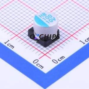 Condensador Sólido SMD OCV101M1ATR-0606, D6.3xL5.9mm (Capacitancia: 100uF) (Precisión: 20%) (Voltaje Nominal: 10V) - Product Image 1