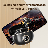 Écouteurs sans fil TWS mini intra-auriculaires et semi-intra-auriculaires Hi-Fi Stéréo avec micro pour gaming, LED, Bluetooth