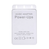 Adaptateur secteur 12V 2A étanche pour extérieur, sans batterie de secours, pour mini-caméras de vidéosurveillance, tension constante, connexion enfichable, anti-intrusion