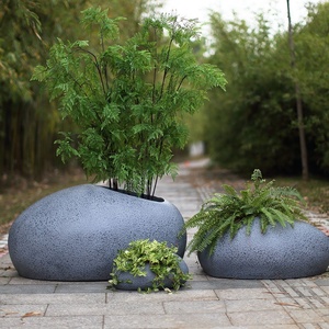 Grande Vaso da Esterno in Stile Nordico <span class=keywords><strong>con</strong></span> Design a Forma di Combinazione di Ciottoli per Piante in Vaso e Uso a Terra - Product Image 4
