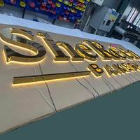 Letras de Canal Retroiluminadas Personalizadas, Letras 3D de Metal con Halo LED, Logotipo Personalizado, Letrero Comercial de Pared