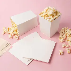 Customized Logo All Sizes Popcorn Close Up Boxes Cheap Gold Popcorn Box Hot Sales Kraft Popcorn Boxes