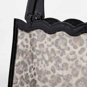 Bolso de mano mini de malla de verano, personalizado DIY, con estampado de leopardo, para fiesta, para mujer, pequeño, con parte superior abierta, para teléfono, ligero - Product Image 2