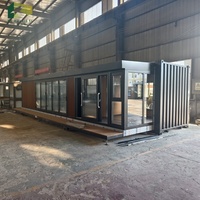 Maison conteneur en acier préfabriquée extensible de 40 pieds au design contemporain pour usage de bureau pour hôtels immeubles de bureaux