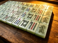 Ensemble de Mahjong de Luxe en Jade, Tuiles Durables en Acrylique Vert Marbré, Version Américaine, Joker Wind, Art Traditionnel, Personnalisation OEM