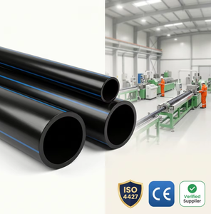 Tuyau de <span class=keywords><strong>gaz</strong></span> naturel souterrain haute pression PE100 HDPE 100% vierge 50-400mm SDR11, <span class=keywords><strong>noir</strong></span> avec bande bleue, Eco <span class=keywords><strong>Tube</strong></span> - Product Image 1
