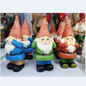 Adorables figurines de nains de jardin, trois petits lutins colorés avec les <span class=keywords><strong>mains</strong></span> sur <span class=keywords><strong>le</strong></span> visage, ornements décoratifs mignons pour la maison et <span class=keywords><strong>le</strong></span> jardin - Product Image 3