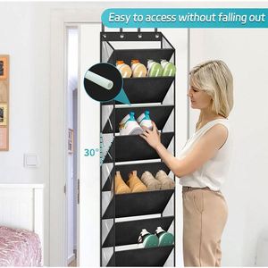 Large Capacity Dustproof Oxford Fabric 10-Tier Over Door <b>Shoe</b> Organizer for Home Hanging Storage Bag for Clothing - Product Image 3