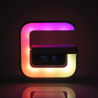 Lonvel G3 Nachtlampje Digitale Wekker Draadloze Oplader Met Bedside Smart Speaker Tafellamp Lamp Speaker G G3 Lamp