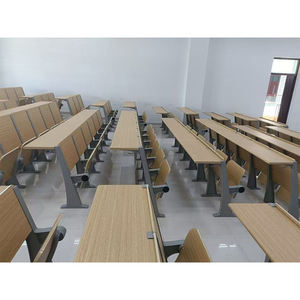 Asientos y Escritorios Resistentes para Aulas Universitarias, Escritorio y Silla Abatibles de Madera para Salas de Clase Universitarias - Product Image 2