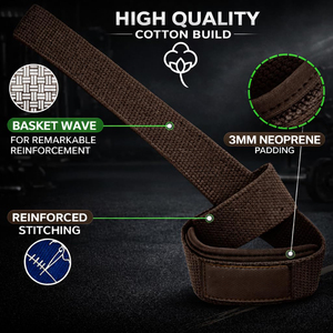 Sangle de poignet en néoprène rembourrée antidérapante pour la musculation, le fitness et le powerlifting - Product Image 3