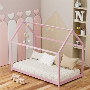 Letto a Casetta Moderno B2B <span class=keywords><strong>90x200</strong></span> per Bambini in Legno Massello con Contenitore, Struttura Resistente, 5 Anni di Garanzia per Uso in Camera da Letto - Product Image 3