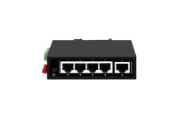 Switch Jaringan Industri 5-Port 10/100/1000Mbps Adaptif Plug and Play Proteksi IP40 Input Tegangan Lebar Kapasitas Switching 10Gbps
