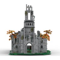 Set de Construcción de Iglesia de la Serie Arquitectura Fantástica, Bloques de Plástico, Mini Ladrillos, Modelo de Juguete, Adorno de Escritorio para Mayores de 14 Años