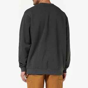 OEM Custom Logo nero oversize felpe girocollo da <span class=keywords><strong>uomo</strong></span> nero grigio manica lunga Casual felpe con cappuccio all'ingrosso - Product Image 2