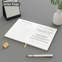 Journal de bien-être guidé à couverture rigide en lin avec impression personnalisée