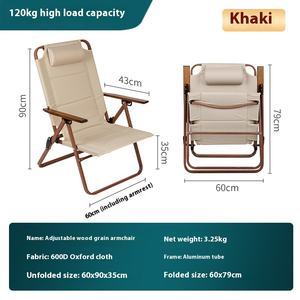 Silla de pesca de <span class=keywords><strong>playa</strong></span> plegable portátil de alta calidad, <span class=keywords><strong>sillas</strong></span> plegables de aluminio para acampar al aire libre de tela Oxford - Product Image 5