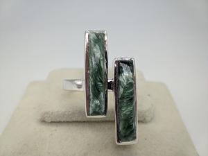 Elegant Natural Surfinite Stone <b>Ring</b> Adjustable <b>Open</b> Handmade Gemstone Jewelry for Women and Men with Timeless Polished Crystal - Product Image 6