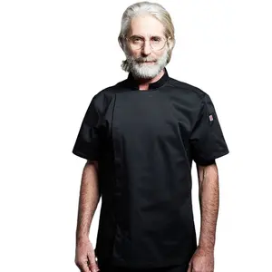 CHECKEDOUT short sleeve bakery uniform design chef uniform restaurant and hotel kitchen work wear chef coats