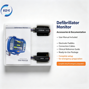 Défibrillateur portable biphasique avec moniteur <span class=keywords><strong>AED</strong></span>, enregistreur ECG, surveillance SpO2 et NIBP pour situations d'urgence (usage public) - Product Image 5