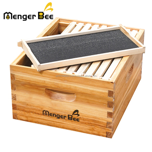 Nuevo Kit de Colmena Menger Bee de 10 Cuadros Profundos Langstroth, sin Montar, con Cuadros de Cera Esmaltada y Unión de Cola de Pato - Product Image 4
