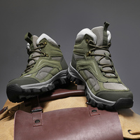 Fabricant chinois ODM OEM, chaussures de randonnée décontractées à tige haute en mesh, semelle TPR, bottes de randonnée pour hommes