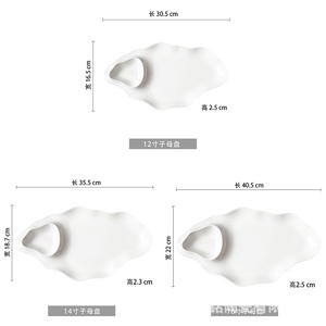 Assiette en céramique personnalisée moderne, vaisselle raffinée et artistique pour les fêtes, pour les restaurants, les hôtels, les plats froids célèbres sur <span class=keywords><strong>Internet</strong></span> - Product Image 6