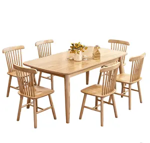 Tavolo da Pranzo in <span class=keywords><strong>Legno</strong></span> Massello Nordico, Combinazione Tavolo e Sedie per Piccola Famiglia - Product Image 1