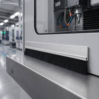 Bande d'étanchéité inférieure de porte en aluminium insonorisante, brosse d'isolation phonique et contre les intempéries pour portes coulissantes d'hôtels et de bureaux