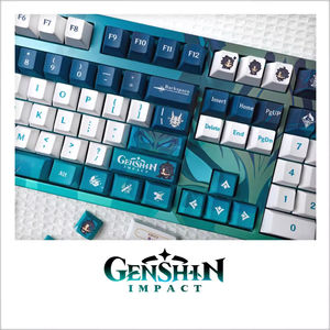 Xiao Keycaps Game <span class=keywords><strong>Genshin</strong></span> <span class=keywords><strong>Impact</strong></span> Cherry Mechanical Wireless Keyboard PBT Sublimation Custom Keycaps Set Cosplay <span class=keywords><strong>Doujin</strong></span> Gift - Product Image 4