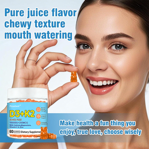 Fabrieksdirect natuurlijke sinaasappel smaak vitamine D3 10000 IE K2 MK-7 200mcg gummy <span class=keywords><strong>supplement</strong></span> met calcium, magnesium & zink - Product Image 4