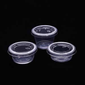 Lot de 200 tasses à sauce jetables en plastique transparent de 2oz avec couvercles, tasses à soufflé, tasses à gelée - Product Image 3