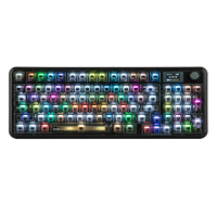 Vente flash Clavier mécanique sans fil AULA F-NB98 96% avec écran et bouton rétroéclairage RVB Clavier de jeu transparent