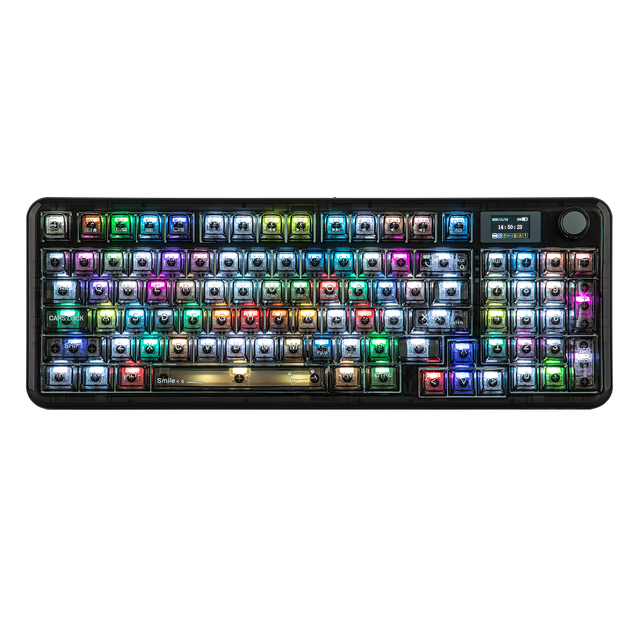 Hot Sale AULA F-NB98 96% Wireless Mechanical Keyboard with Screen and Knob RGB Backlight Shine-though Gaming Keyboard