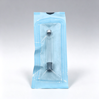 Tube en verre borosilicate neutre transparent vide de 3 ml avec bouchon en aluminium pour l'emballage de liquides cosmétiques
