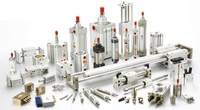 Vérin pneumatique à double effet à course réglable de la série ISO 6431 SI Vérin à piston standard en aluminium