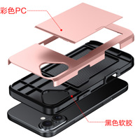 Étuis de téléphone étanches personnalisables en TPU et PC avec porte-cartes pour iPhone 17 16 Pro Max 15 14 13 12 11 7 8