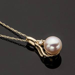 7-10 दिन के डिलीवरी टाइम ज्वेलरी फैक्ट्री में 14k मोती का हार सोने का मोती हार - Product Image 4