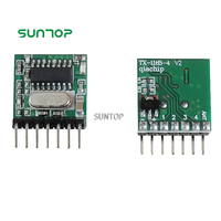 Remote Control nirkabel Rf 4 saluran Universal, penerima Wifi Rf 433 Mhz modul pemancar dan penerima