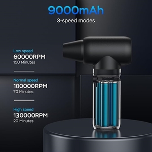 Souffleur d'<span class=keywords><strong>air</strong></span> <span class=keywords><strong>comprimé</strong></span> électrique 130000 tr/min, souffleur turbo pour le nettoyage des ordinateurs, souffleur de poussière, nettoyeur sans fil haute vitesse - Product Image 2