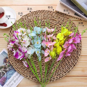 Orquídea artificial corta de 55 cm de altura, ramo de flores artificiales de simulación para decoración del hogar y bodas - Product Image 3