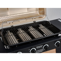 Barbecue au propane à 5 brûleurs, pliable, réglable, portable, pour la cuisine en plein air, sur table, chariot de barbecue, montage facile, acier laminé à froid moderne