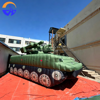 Modèle de char gonflable avec souffleur pour accessoires de fête, véhicule missile réaliste pour décors de scène et expositions muséales