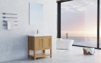 30 dans la vanité des armoires de salle de bains de style moderne avec dessus fritté en céramique à vendre