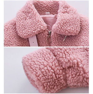 Produttori di abbigliamento per bambini cina <span class=keywords><strong>rosa</strong></span> bambini inverno neonata cappotto di pelliccia Casual - Product Image 2
